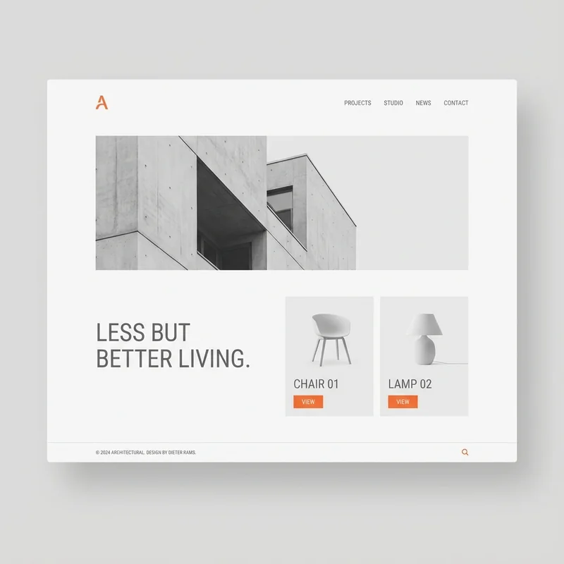 Création Site Web Minimaliste Style Dieter Rams Draveil